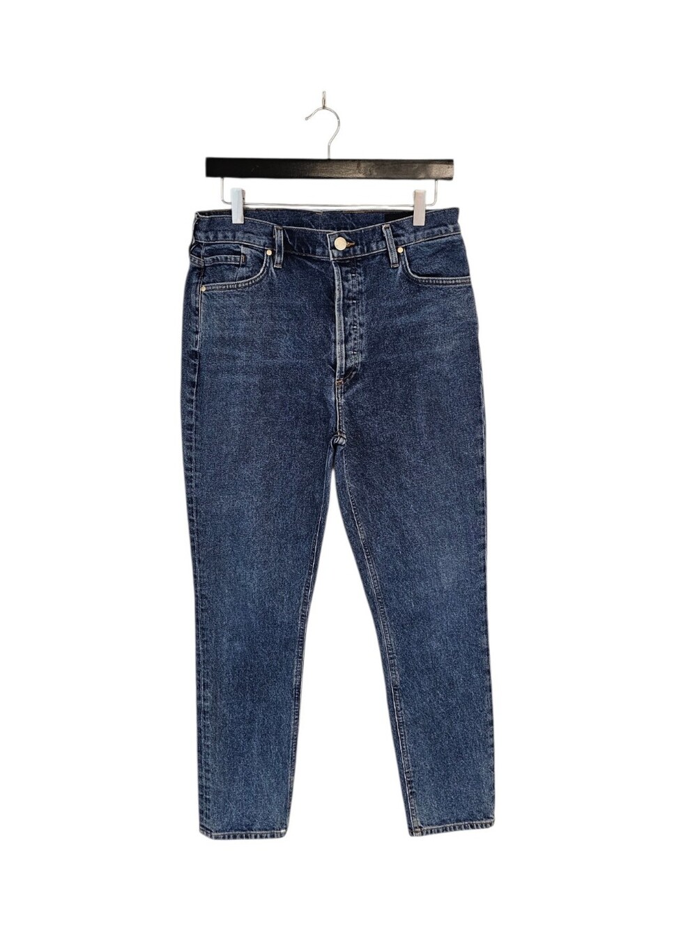 GOLDSIGN High Rise Skinny Ankle Blue Jeans 31 Preowned
